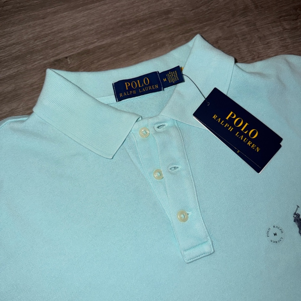Polo by Ralph Lauren Men's Sky Blue Polo Shirt - Picture 3 of 7